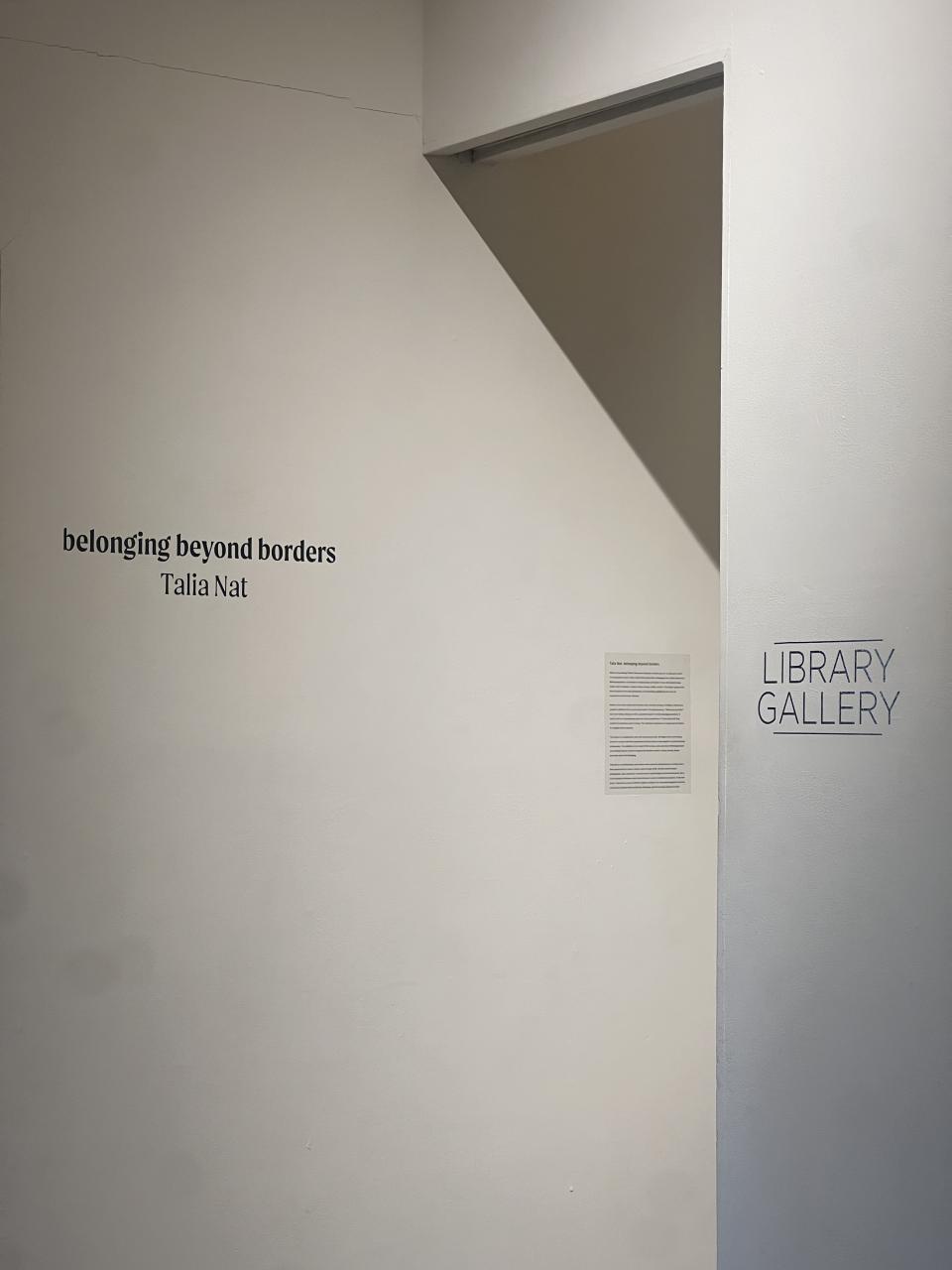 Belonging Beyond Borders Exhibition space