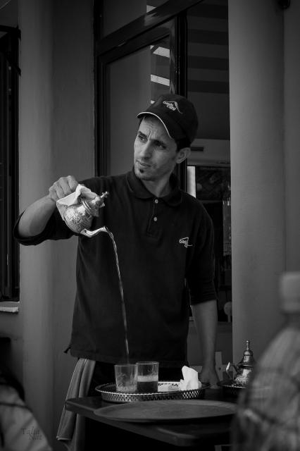 Pouring tea